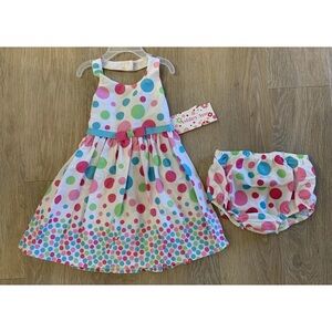 (NWT) Ashley Ann Girl’s Size 24 Months Adorable Polka Dot Halter Dress